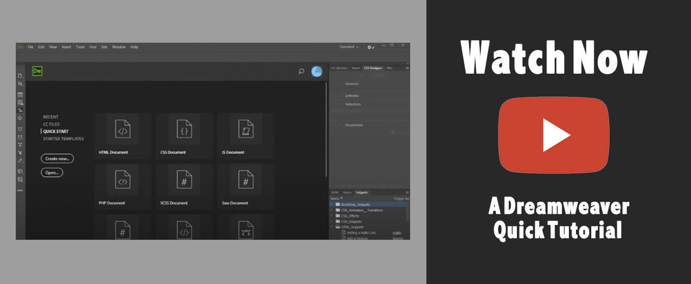 A Dreamweaver Quick Tutorial